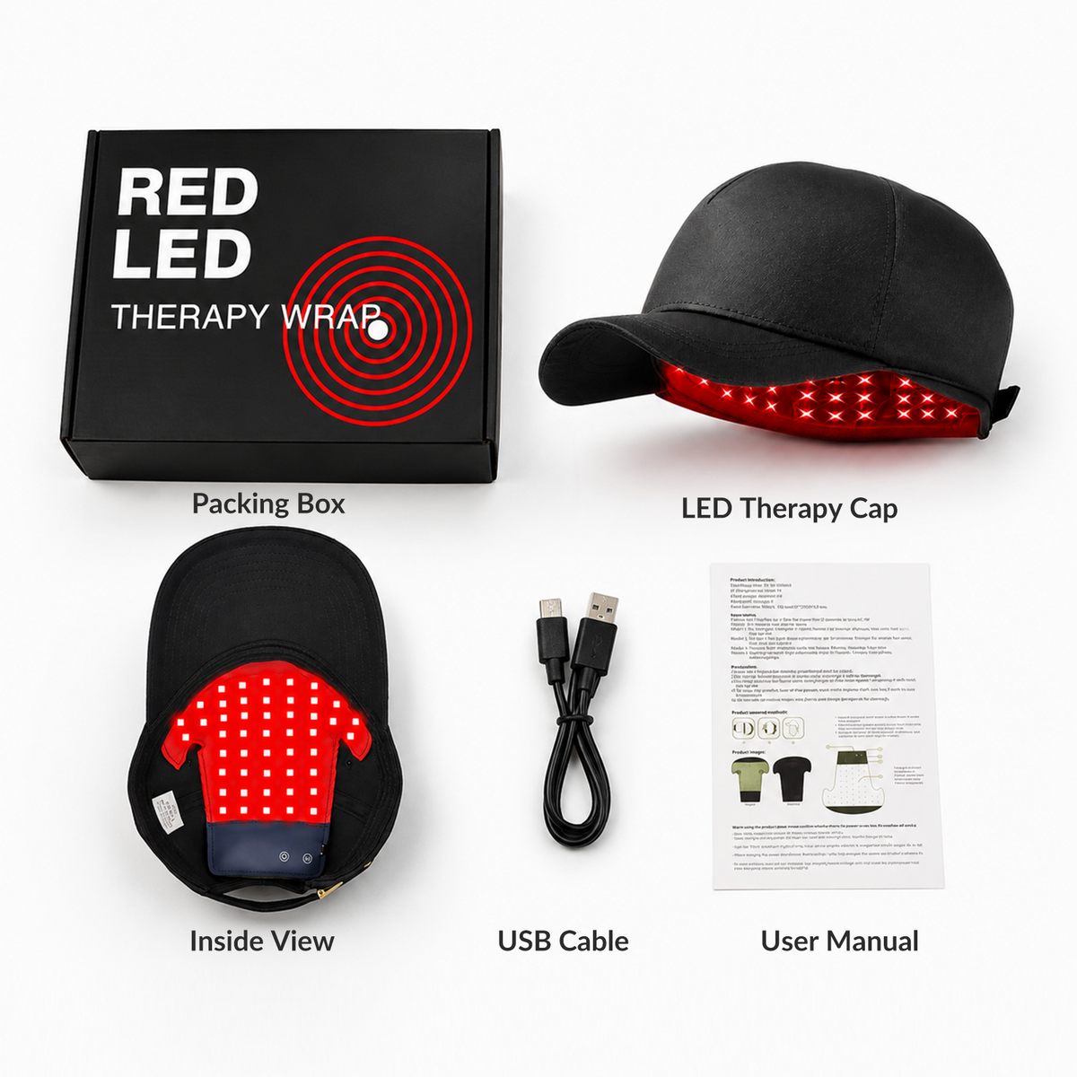 Red Light Hair Growth Cap | Rechargeable Hair Care 56/100/108pcs