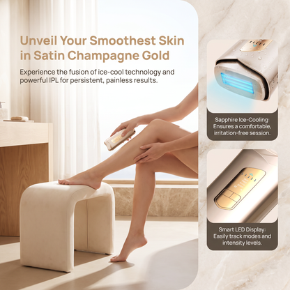 Ice Cool IPL Laser Hair Removal Device at Home Golden