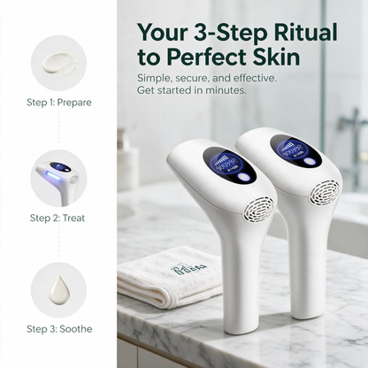 Ice Cool IPL Laser Hair Removal Device at Home White