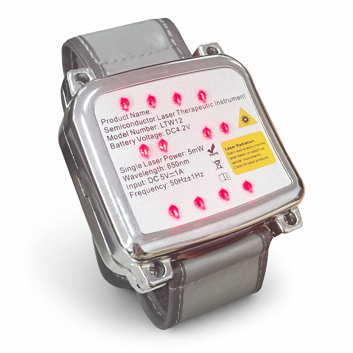650nm Cold Laser Therapy Watch with Wrist Nasal Ear Irradiation