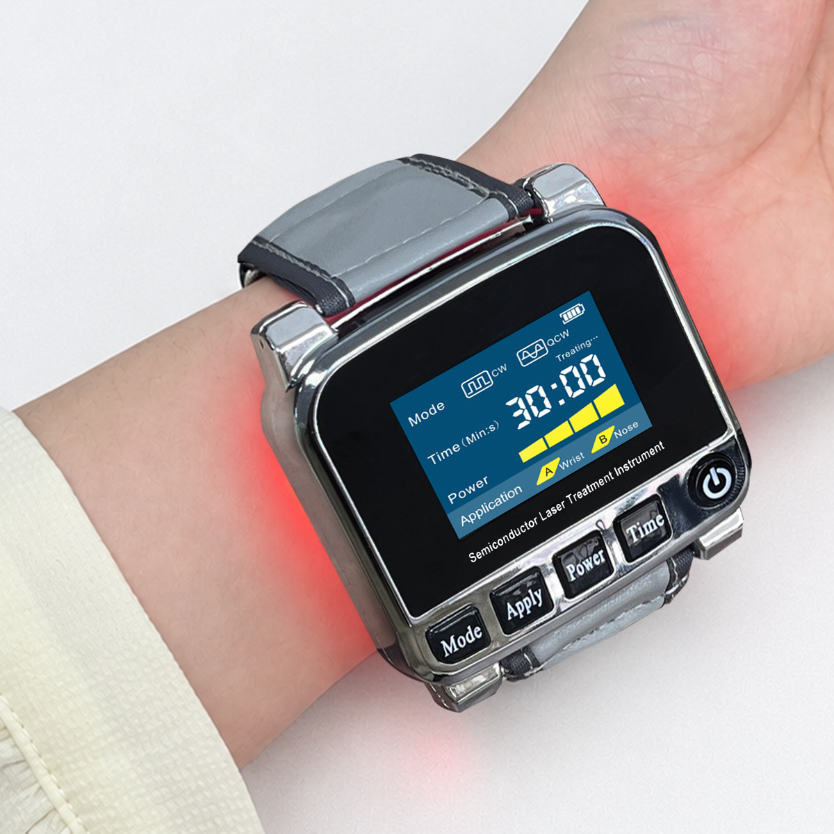 650nm Cold Laser Therapy Watch with Wrist Nasal Ear Irradiation