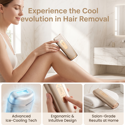 Ice Cool IPL Laser Hair Removal Device at Home Golden