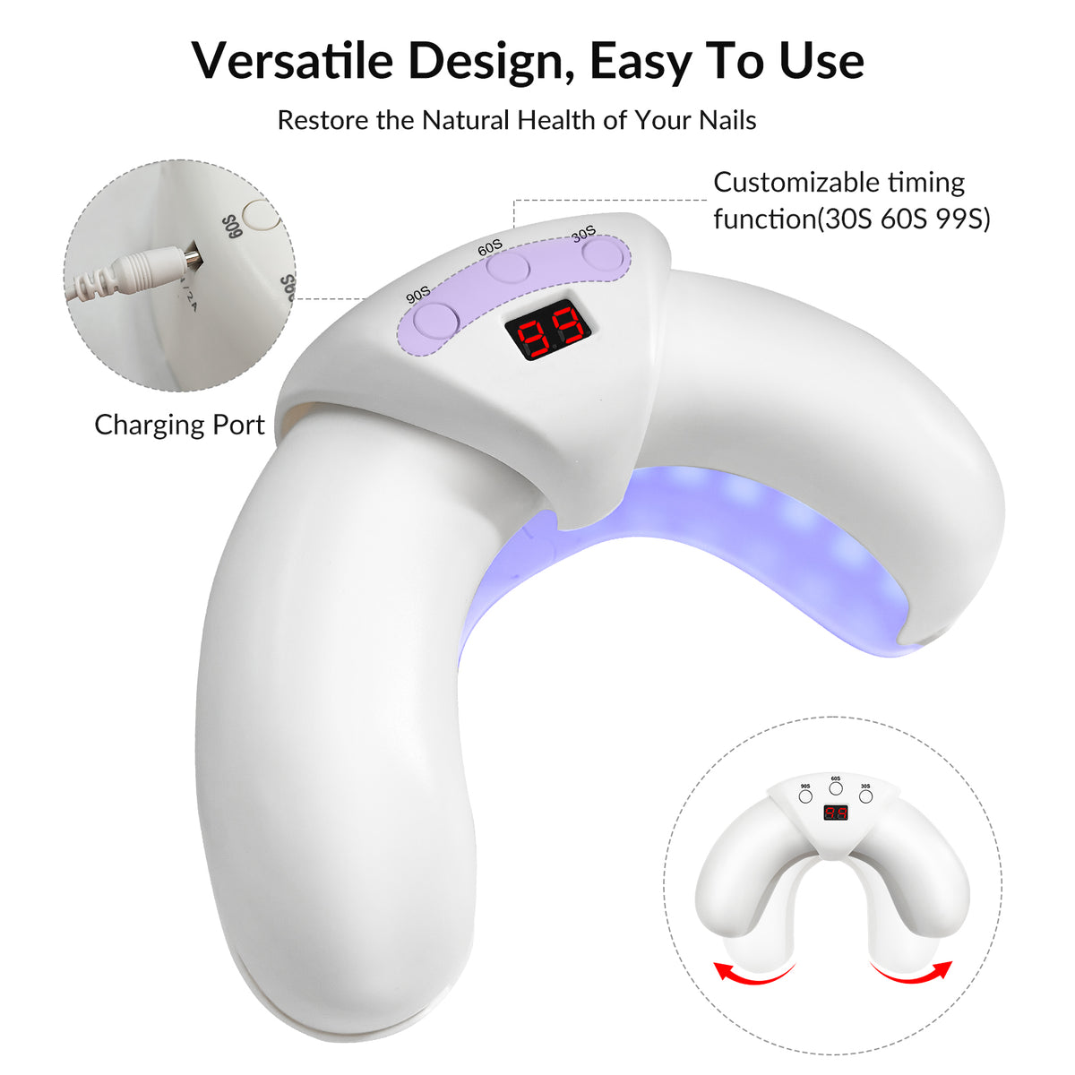 45W 905nm Foldable Nail Fungus Treatment Device 22 LEDs