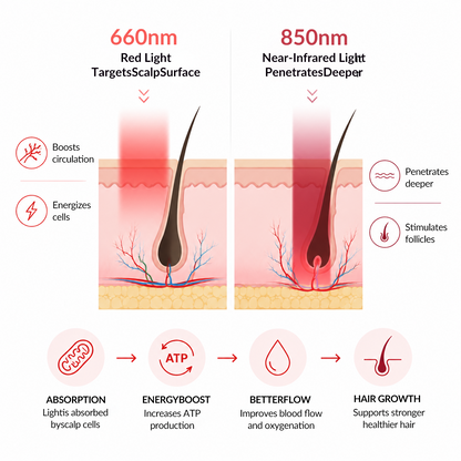 Red Light Hair Growth Cap | Rechargeable Hair Care 56/100/108pcs