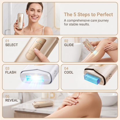 Ice Cool IPL Laser Hair Removal Device at Home Golden