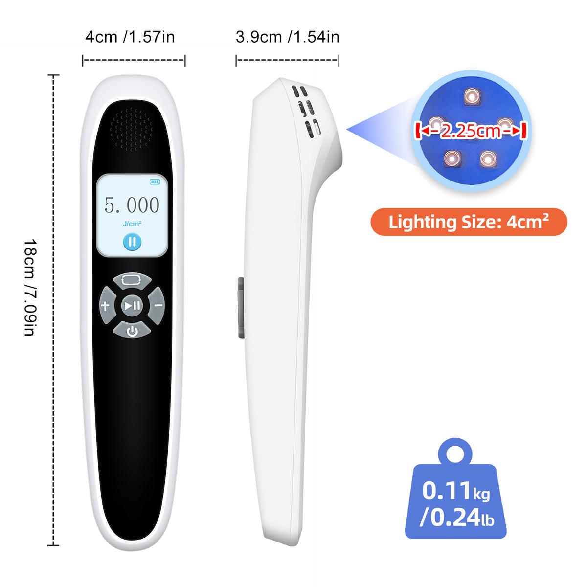 Portable 308nm UVB Phototherapy Wand for Vitiligo